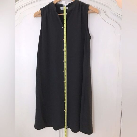 Calvin Klein Black Beige Classic Casual Sleeveless Workwear Casual Shirtdress 6 - Picture 8 of 9